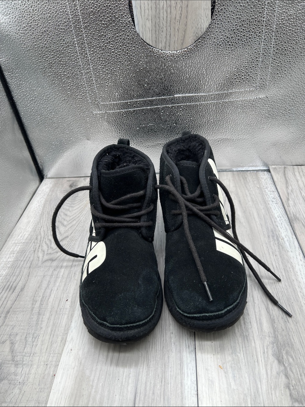 UGG k/1129054k GS Neumel Chopd Black Boots US Size 6 Euro 38 big kids
